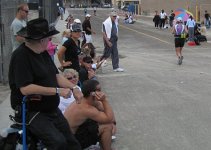 Grandpa in black, me running away..jpg